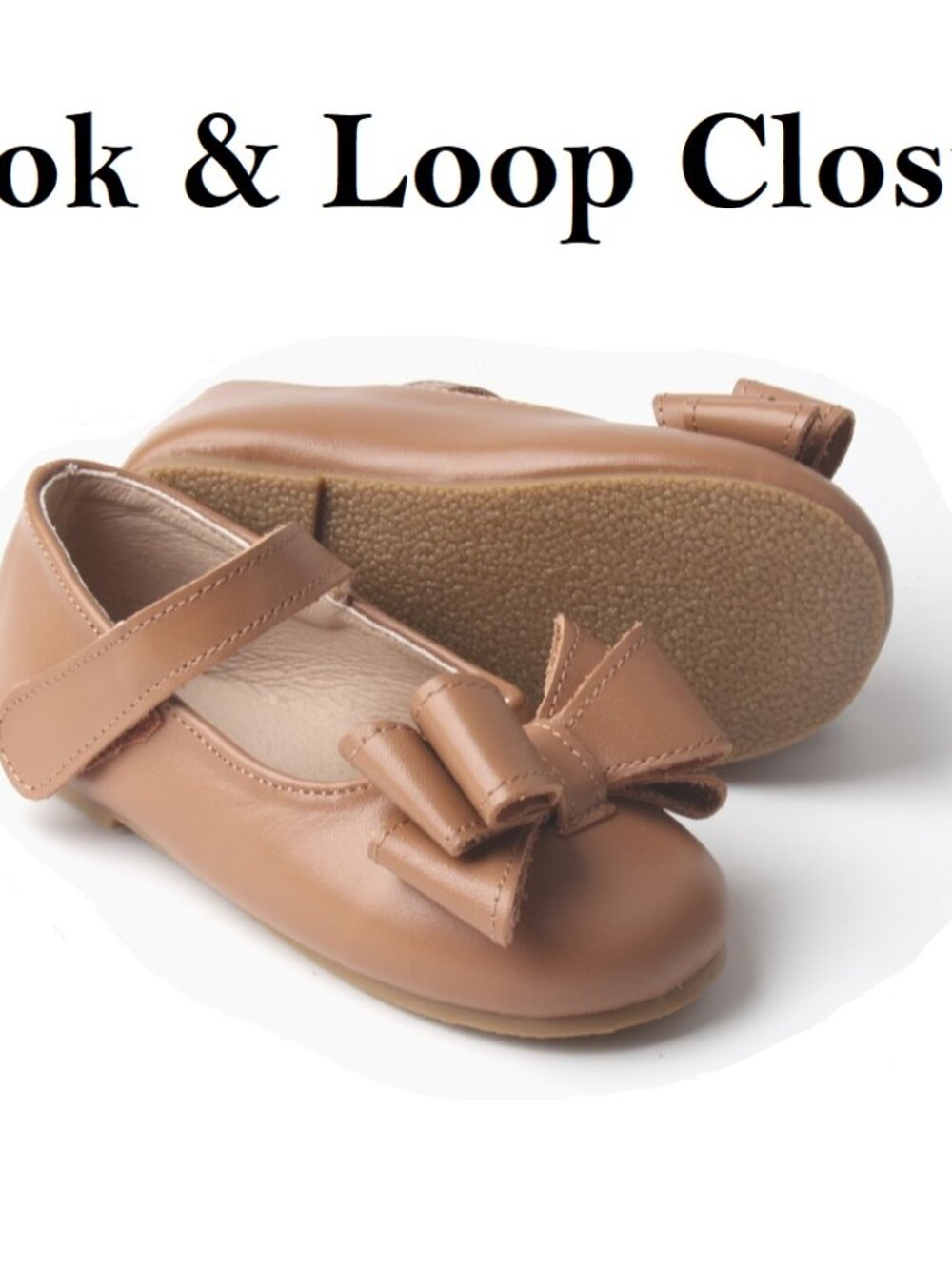 Hard-Sole Toddler Mary Janes Brown Shoes Toddler Dress Shoes Hook and loop